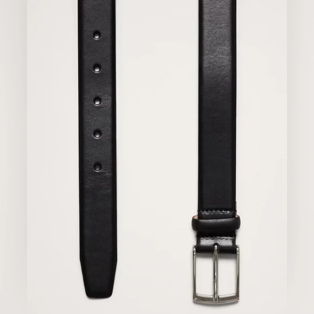 Banana Republic Leather Belt With Solid Brass Buckle